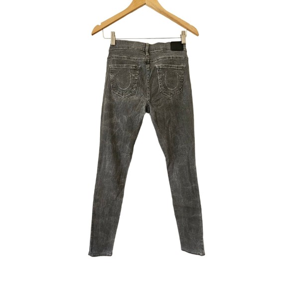 True‎ Religion Halle Super Skinny Jeans Sz 27 Gray Mid-Rise Denim - Picture 3 of 4